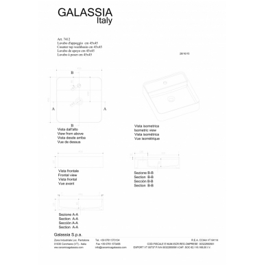 Pastatomas praustuvas SmartB 45, Galassia 3