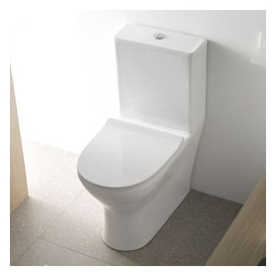 Pastatomas unitazas WC Sidney rimless su plonu Soft Close dangčiu, Bathco