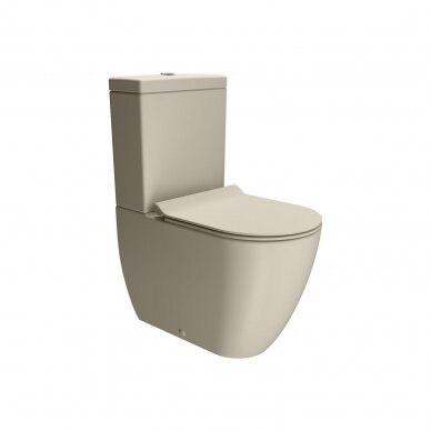 Pastatomas WC PURA Color Creta Dualglaze® Swirlflush® su Soft Close dangčiu, GSI