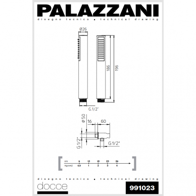 Встраиваемая душевая система Palazzani Mis 7