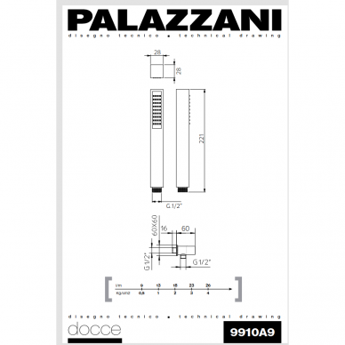 Скрытая душевая система с водопадом TRACK, Palazzani 8