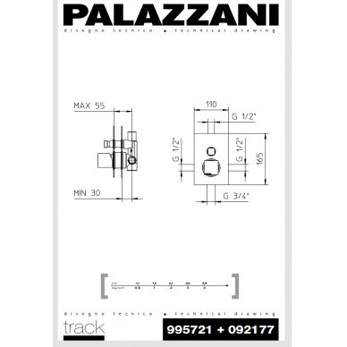 Potinkinis 2-jų eigų maišytuvas TRACK, Palazzani 2