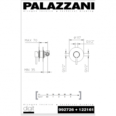 Potinkinis maišytuvas DIGIT, 1-os eigos, Palazzani 2