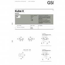 Praustuvas pakabinamas Kube X 40 color, GSI