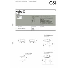 Praustuvas pakabinamas Kube X 50 color, GSI