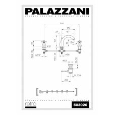 Смеситель для умывальника Palazzani Retro