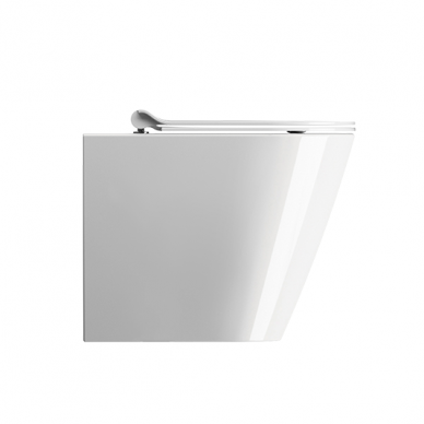 Pristatomas WC KUBE X 55x36 Swirlflush® Extraglaze® su Soft close dangčiu, GSI 2