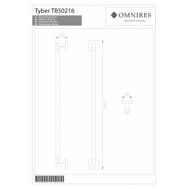 Вешалка для полотенца OMNIRES TYBER 1