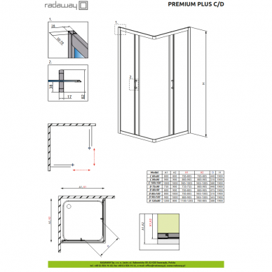 Прямоугольный душевой уголок Radaway Premium Plus D 1900 7