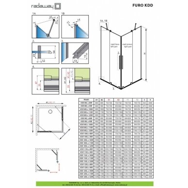 Прямоугольная душевая кабина Furo KDD, Radaway 9