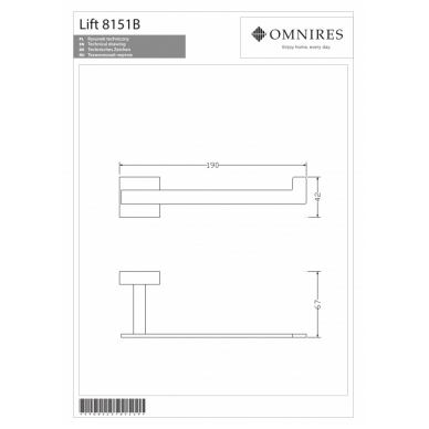 Держатель туалетной бумаги OMNIRES LIFT 1