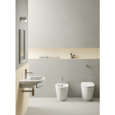 Pastatomas WC MODO 55x36 Swirlflush® Extraglaze® su dangčiu, GSI 4