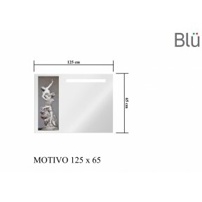 Veidrodis MOTIVO 1250 su LED apšvietimu, Blu