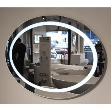 Зеркало с LED подсветкой Blu LEON OVAL 850x650 1