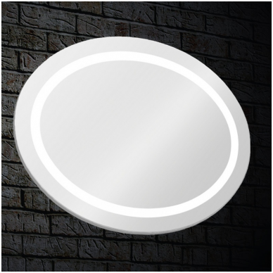 Зеркало с LED подсветкой Blu LEON OVAL 850x650 2