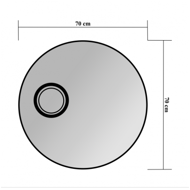 Зеркало Blu MONDO ROUND с LED подсветкой 700 3