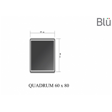 Зеркало с LED подсветкой Blu QUADRUM 1