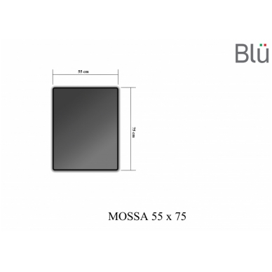 Veidrodis MOSSA 550 su LED apšvietimu, Blu