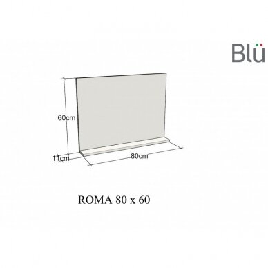 Veidrodis ROMA 80x60, BLU 1