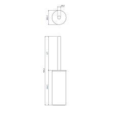 Щетка для унитаза MODERN PROJECT MP60622, никель, Omnires