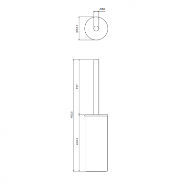 Щетка для унитаза MODERN PROJECT MP60622, графит, Omnires 2