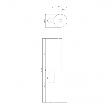 Щетка для унитаза MODERN PROJECT MP60621, хром, Omnires 1